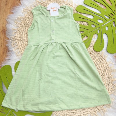 Vestido Ana Bola com Botões - Verde 